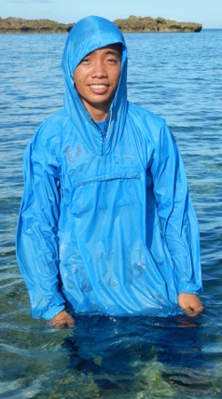 anorak skyblue adventure swimming hood mindoro