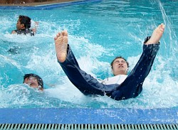 Swimming in clothes is popular worldwide