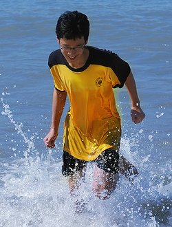 beach running