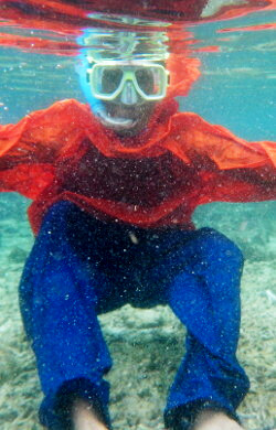 snorkeling anorak orange mindoro