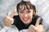 zorbing gets you wet