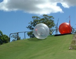 zorbing gets you wet